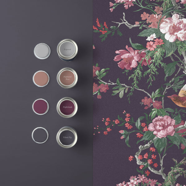 Vtwonen Graham & Brown Vliesbehang Venetian Deep Plum Paars