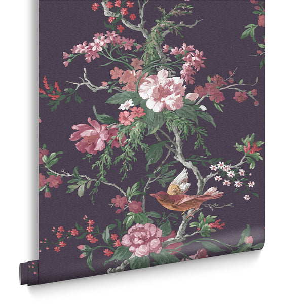 vtwonen Graham & Brown vliesbehang Venetian Deep Plum paars