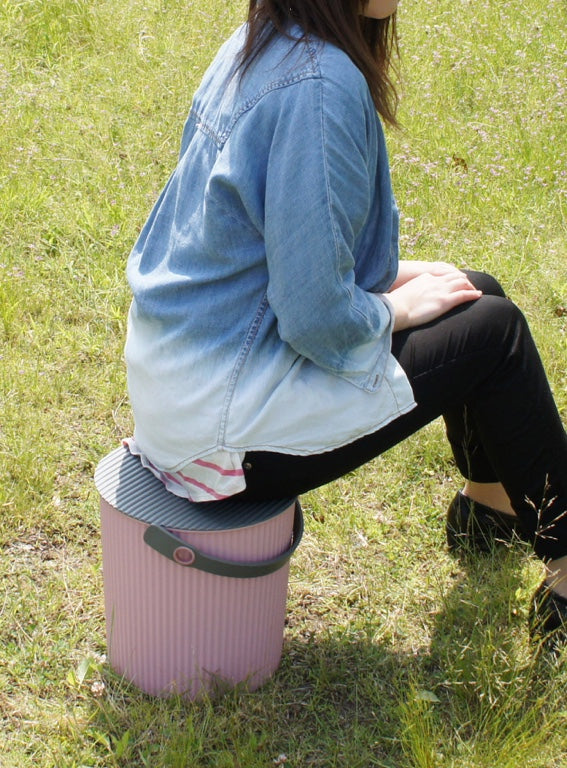 Vtwonen Hachiman Omnioutil Opbergemmer - L - Roze/Grijs