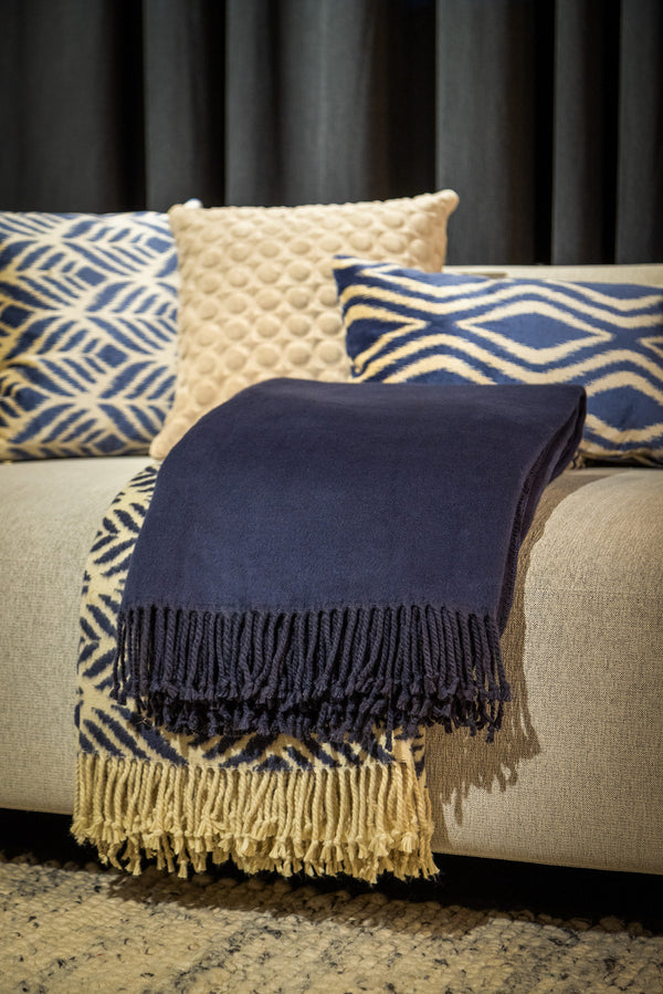 Vtwonen Hoii Plaid Alexandra - 150x200 Cm - Insignia Blue - Blauw