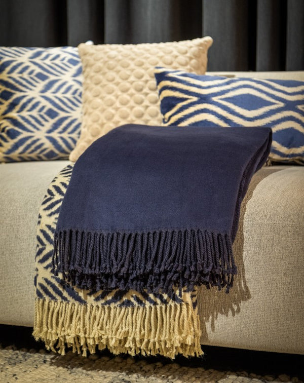 Vtwonen Hoii Plaid Annabella - 150x200 Cm - Insignia Blue - Blauw