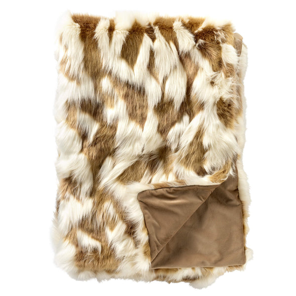 vtwonen Hoii plaid Gabriella - 140x180 cm - Natural - Bruin