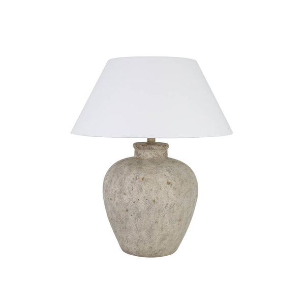 vtwonen HOME DELUXE Grote stenen tafellamp LENE - Wit