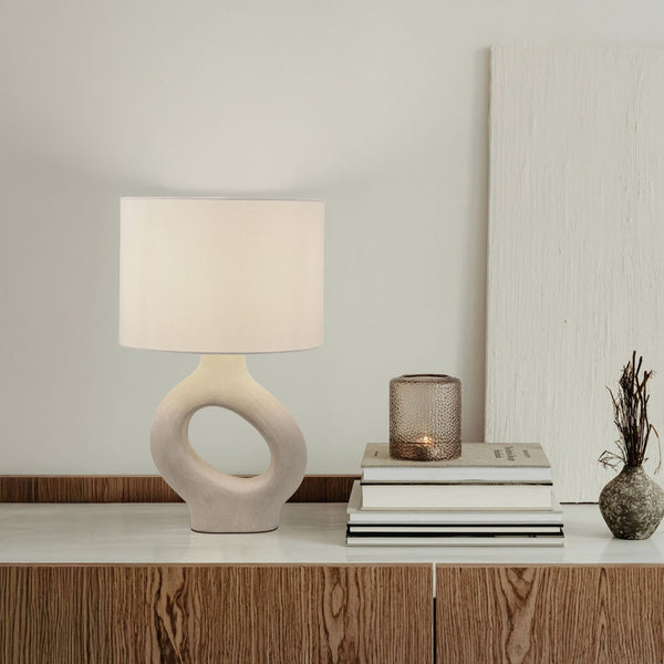 Vtwonen HOME DELUXE Grote Tafellamp Asymmetrisch LOLA - Beige