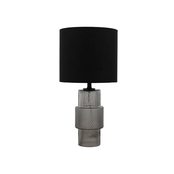 vtwonen HOME DELUXE Grote tafellamp van glas YUKI - Rookgrijs