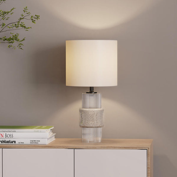 Vtwonen HOME DELUXE Grote Tafellamp Van Glas YUKI - Transparant