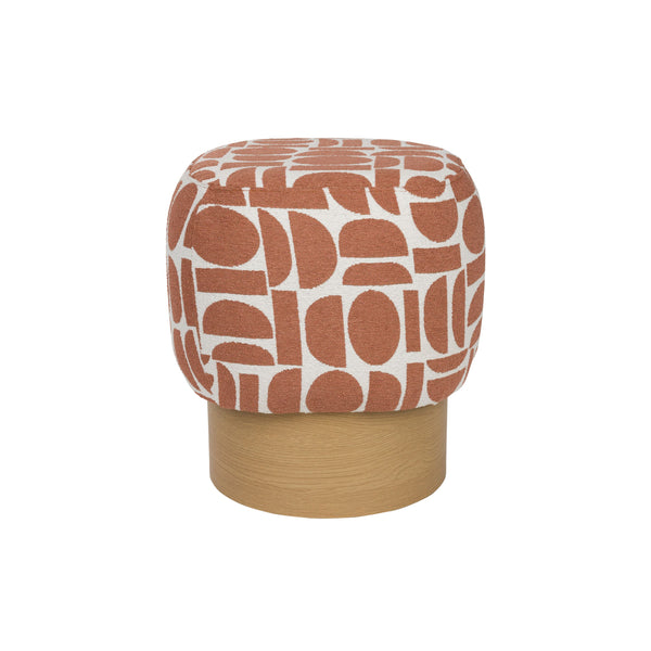 vtwonen Housecraft Living Cyril Poef/ Krukje Terra Rood