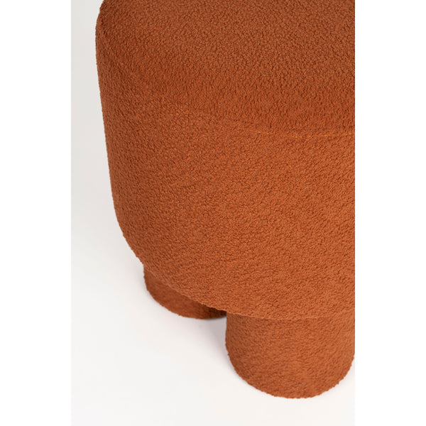 Vtwonen Housecraft Living Marcos Kruk/ Poef Bouclé Rood/ Bruin