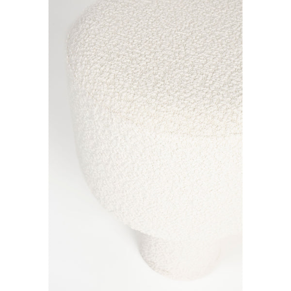 Vtwonen Housecraft Living Marcos Kruk/ Poef Bouclé Wit