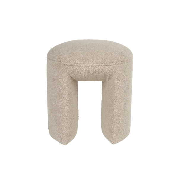vtwonen Housecraft Living Noxx Kruk/ Poef Teddy stof Beige