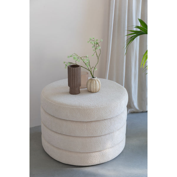 Vtwonen Housecraft Living Zuma Poef Met Opbergruimte Bouclé Beige