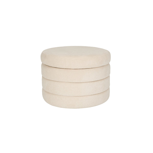 vtwonen Housecraft Living Zuma Poef met opbergruimte Bouclé Beige