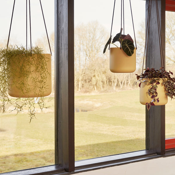 Vtwonen Hübsch Hangende Potten Bloom - Katoen/ijzer - ø17xh16 ø21xh20 ø25xh24cm