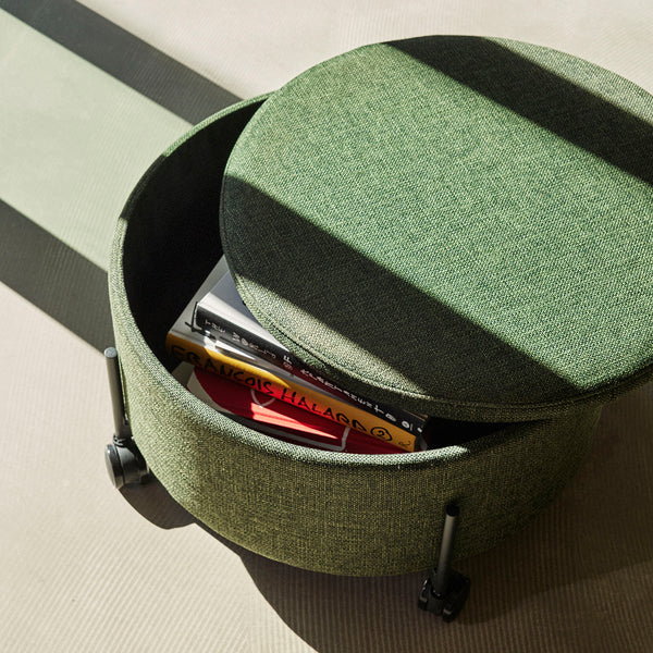 Vtwonen Hübsch Poef Contain - Acryl/polyester/staal - ø66x37cm