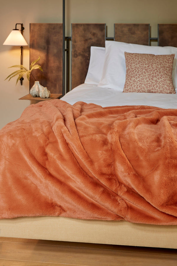 Vtwonen In The Mood Collection Bronte Fleece Deken - L200 X B150 Cm - Oranje