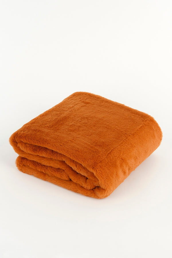 Vtwonen In The Mood Collection Bronte Fleece Deken - L200 X B150 Cm - Oranje