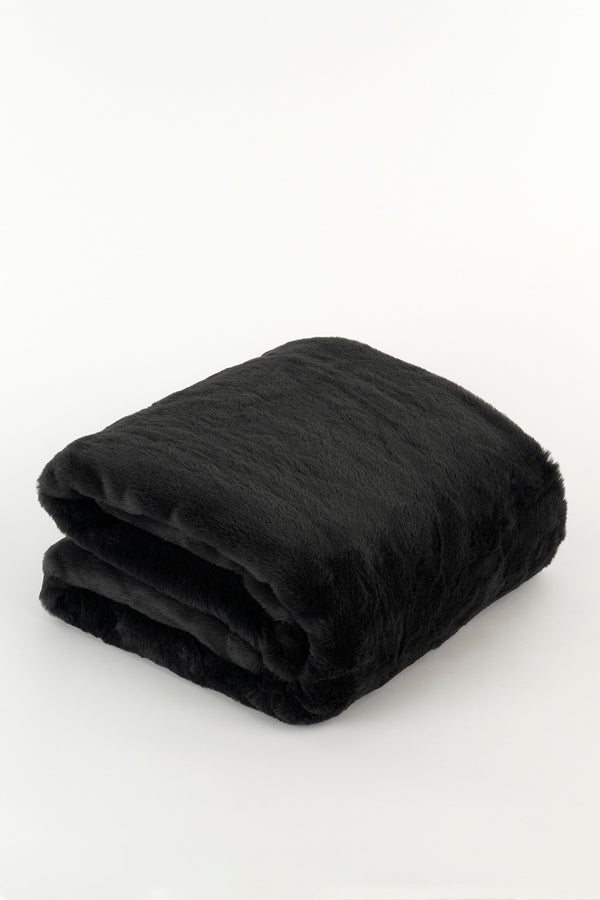 Vtwonen In The Mood Collection Bronte Fleece Deken - L200 X B150 Cm - Zwart