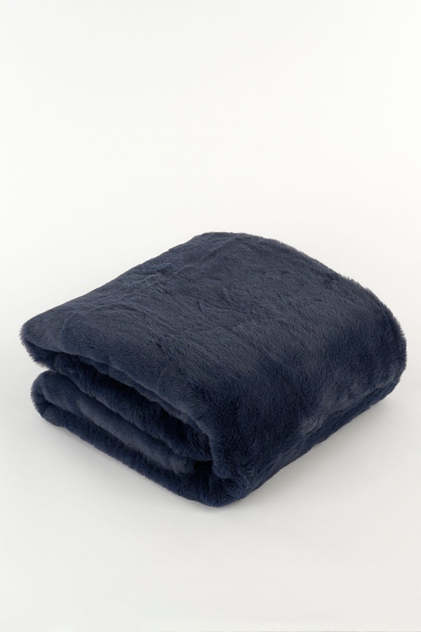 Vtwonen In The Mood Collection Bronte Fleece Deken - L200 X B150 Cm - Donkerblauw