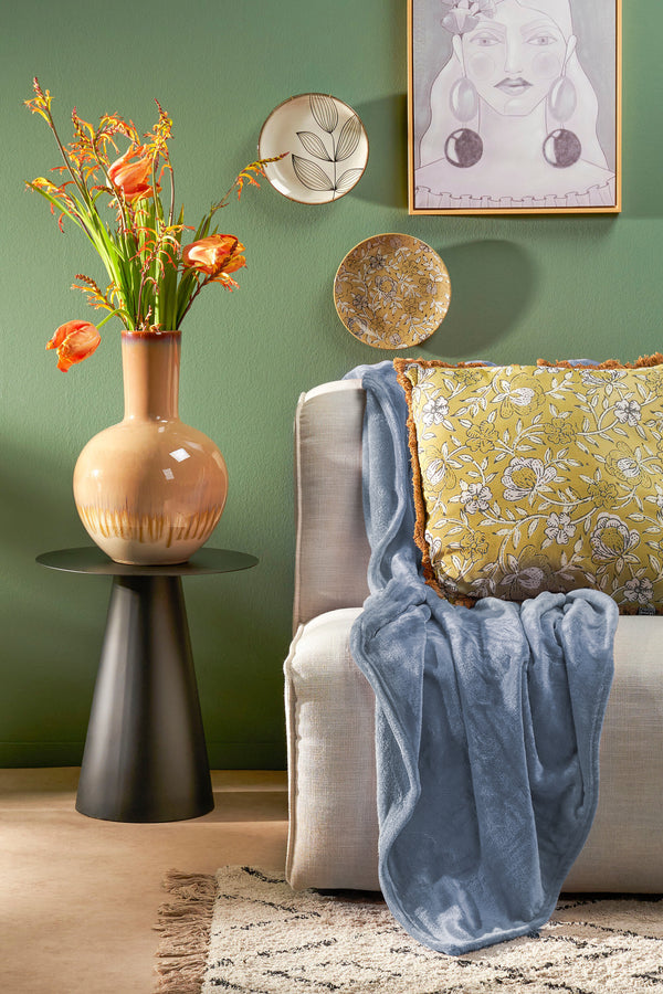 Vtwonen In The Mood Collection Famke Fleece Plaid - L180 X B130 Cm - Lichtblauw