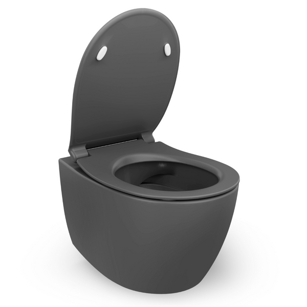Vtwonen Isvea Wc Toilet Badkamer Hangend Antraciet Inclusief Softclose Toiletbril