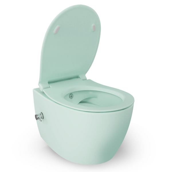 Vtwonen Isvea Wc Toilet Badkamer Hangend Bidet Mint Groen Inclusief Softclose Toiletbril