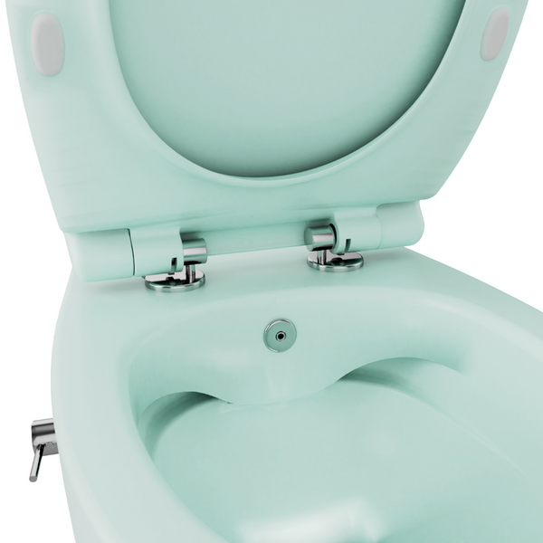 Vtwonen Isvea Wc Toilet Badkamer Hangend Bidet Mint Groen Inclusief Softclose Toiletbril