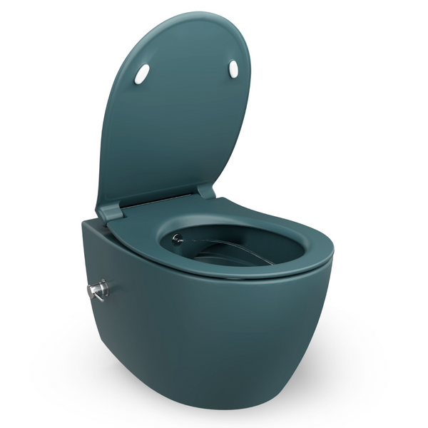Vtwonen Isvea Wc Toilet Badkamer Hangend Bidet Petrol Groen Inclusief Softclose Toiletbril