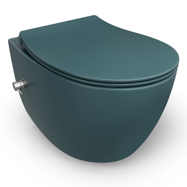 vtwonen Isvea Wc Toilet Badkamer Hangend Bidet Petrol Groen Inclusief Softclose Toiletbril