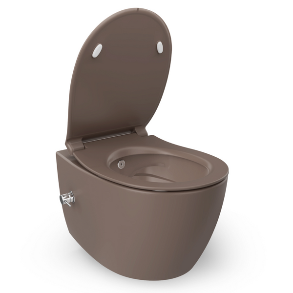Vtwonen Isvea Wc Toilet Badkamer Hangend Bidet Taupe Inclusief Softclose Toiletbril