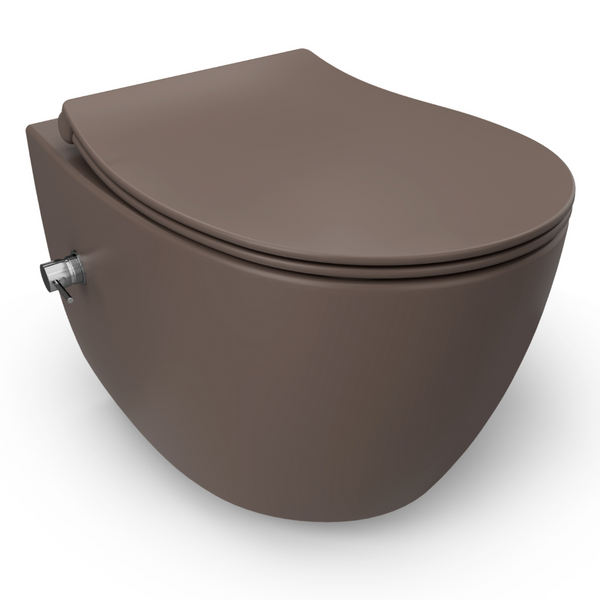 vtwonen Isvea Wc Toilet Badkamer Hangend Bidet Taupe Inclusief Softclose Toiletbril