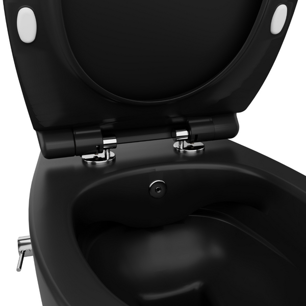 Vtwonen Isvea Wc Toilet Badkamer Hangend Bidet Zwart Inclusief Softclose Toiletbril