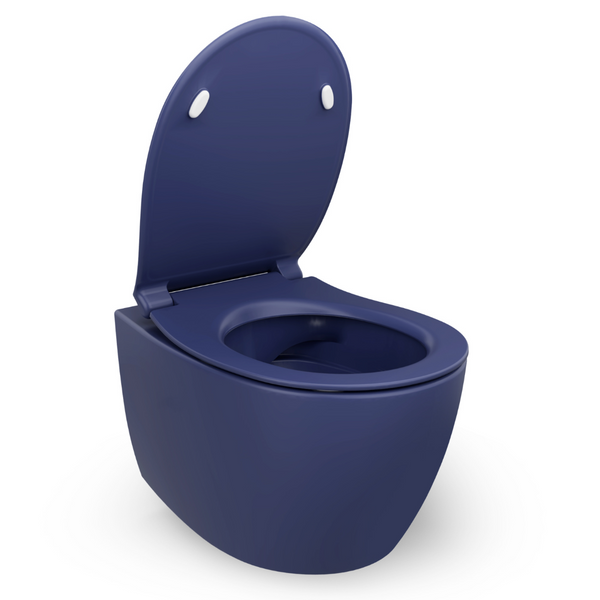Vtwonen Isvea Wc Toilet Badkamer Hangend Blauw Inclusief Softclose Toiletbril