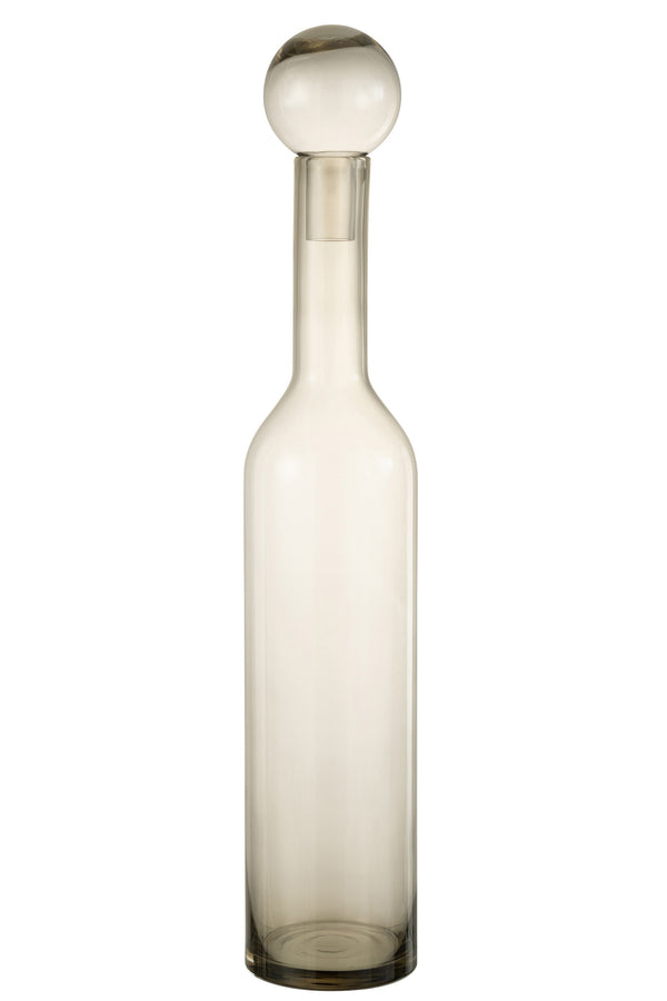 Vtwonen J-Line Decoratie Fles Norma - Glas - Grijs - Large