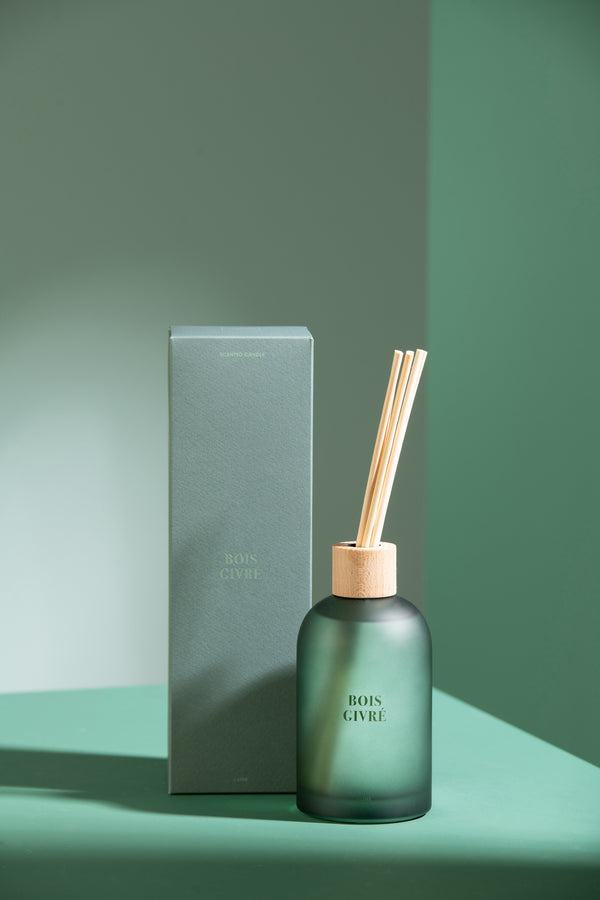 Vtwonen J-Line Geurolie + Stokjes Accords Essentiels - Bois Givré - Groen - 250 Ml