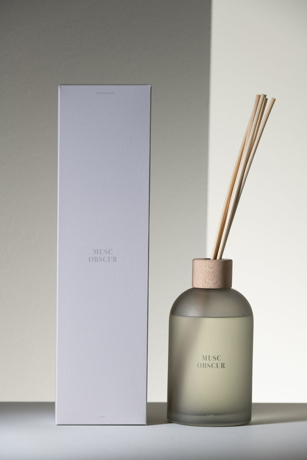 Vtwonen J-Line Geurolie + Stokjes Accords Essentiels - Musc Obscur - Blauw - 550 Ml