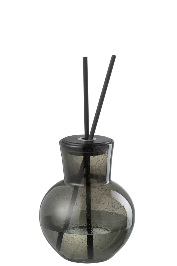 vtwonen J-Line geurolie + stokjes Deksel Olive & Frank Incense - glas - groen