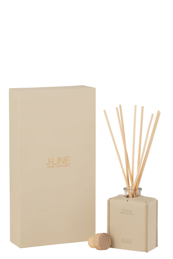 vtwonen J-Line geurolie + stokjes - Suit & Tie - leder - beige - 100ml vtwonen J-Line geurolie + stokjes - Suit & Tie - leder - beige - 100ml