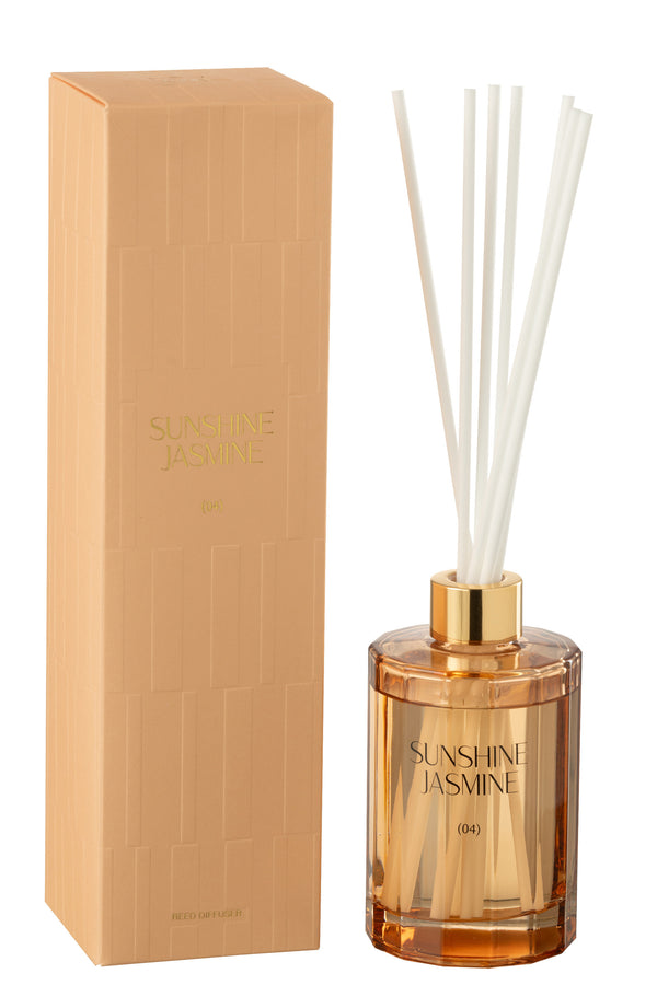 vtwonen J-Line geurolie + stokjes Sunshine Jasmine - glas - oranje vtwonen J-Line geurolie + stokjes Sunshine Jasmine - glas - oranje