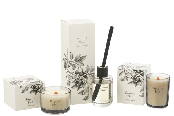 Vtwonen J-Line Geurolie + Stokjes Walk In The Woods - Bergamot Hout - 180 Ml