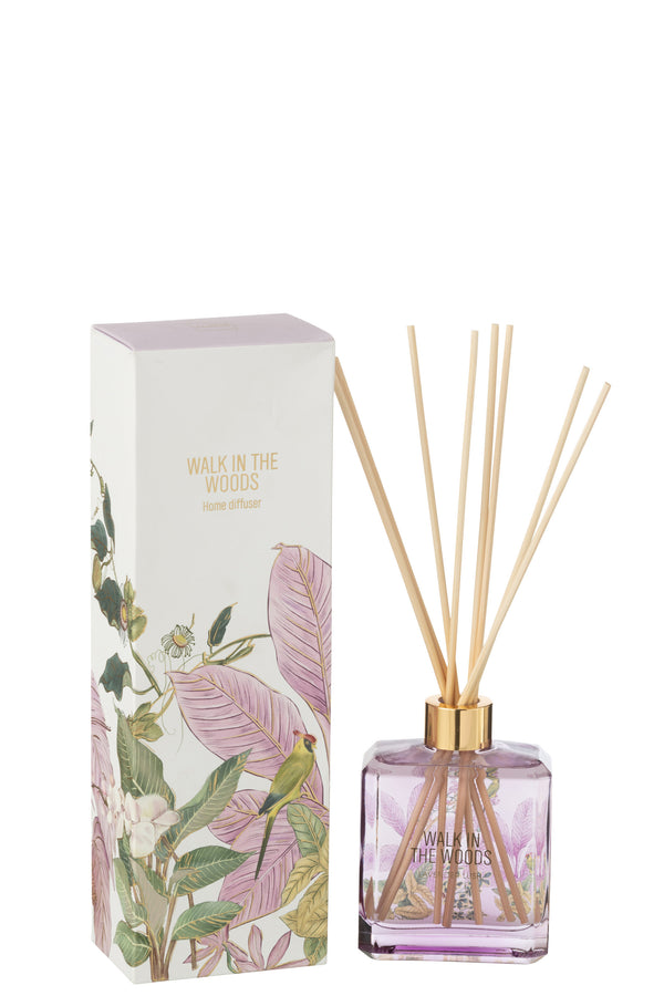 vtwonen J-Line geurolie + stokjes Walk in the Woods - Mimosa & Rose - 180ml