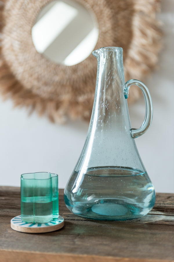 Vtwonen J-Line Karaf Lang Karaf - Glas - Transparant/lichtblauw