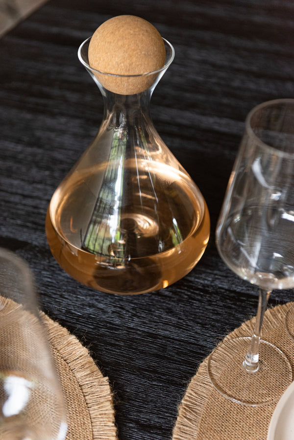 Vtwonen J-Line Karaf + Stop Kurk - Decanteerkaraf - Glas - Transparant