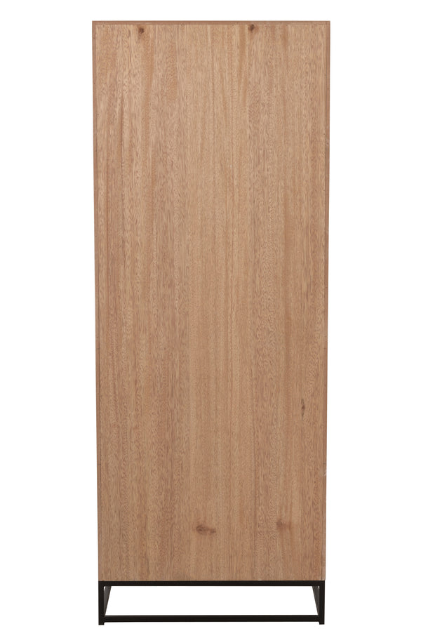 Vtwonen J-Line Kast Hoog Zigzag - Hout/metaal - Naturel/zwart