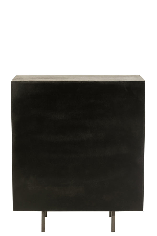 Vtwonen J-Line Kast Pino - Metaal/mangohout - Bruin/grijs