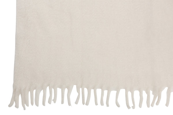 Vtwonen J-Line Plaid Boord - Polyester - Zwart/wit - 190 X 136 Cm