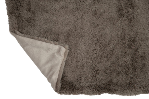 Vtwonen J-Line Plaid Cutie - Fleece Deken – Polyester – Muisgrijs - 180 X 130 Cm