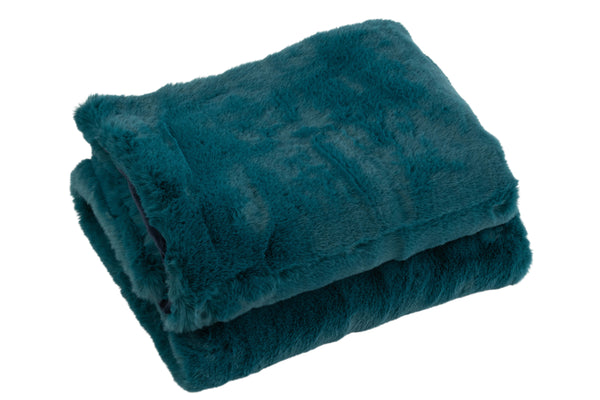 Vtwonen J-Line Plaid Cutie - Fleece Deken – Polyester – Petrolblauw - 180 X 130 Cm