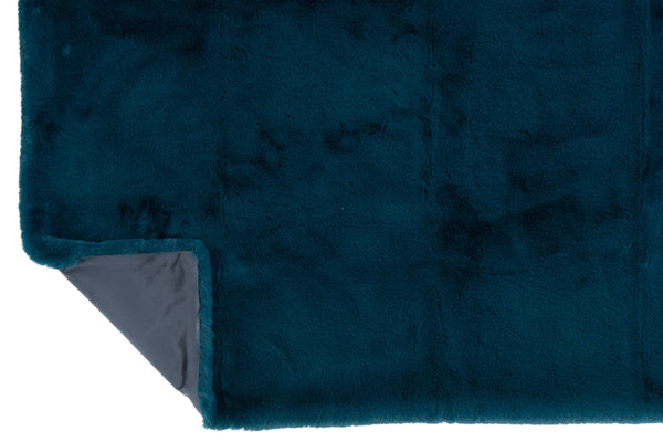 Vtwonen J-Line Plaid Cutie - Fleece Deken – Polyester – Petrolblauw - 180 X 130 Cm