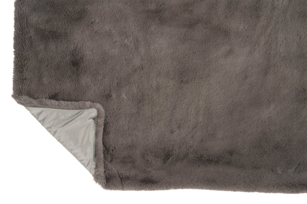 Vtwonen J-Line Plaid Cutie - Fleece Deken – Polyester – Taupe - 180 X 130 Cm