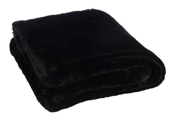 vtwonen J-Line plaid Cutie - fleece deken – polyester – zwart - 180 x 130 cm